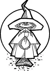 Fisă de colorat cu Vrajitoare de colorat p03