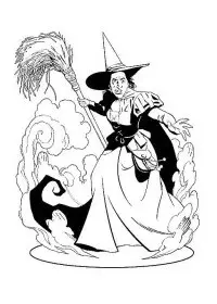 Fisă de colorat cu Vrajitoare de colorat p05