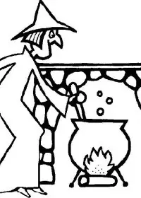 Fisă de colorat cu Vrajitoare de colorat p06