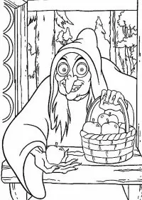 Fisă de colorat cu Vrajitoare de colorat p07