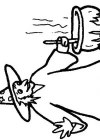 Fisă de colorat cu Vrajitoare de colorat p08