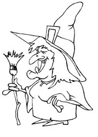 Fisă de colorat cu Vrajitoare de colorat p09