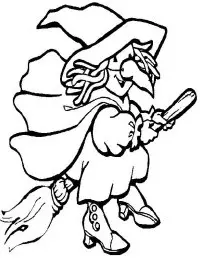 Fisă de colorat cu Vrajitoare de colorat p10