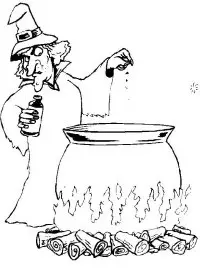 Fisă de colorat cu Vrajitoare de colorat p11