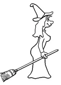 Fisă de colorat cu Vrajitoare de colorat p12