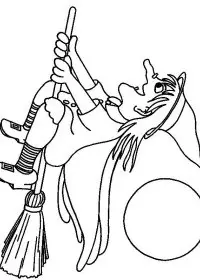 Fisă de colorat cu Vrajitoare de colorat p14