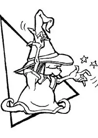Fisă de colorat cu Vrajitoare de colorat p17