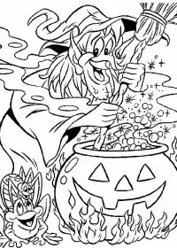 Fisă de colorat cu Vrajitoare de colorat p18