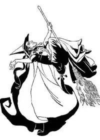 Fisă de colorat cu Vrajitoare de colorat p19