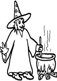 Fisă de colorat cu Vrajitoare de colorat p21