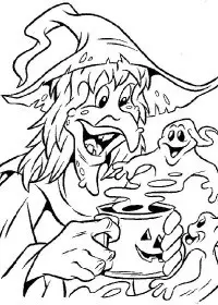 Fisă de colorat cu Vrajitoare de colorat p22