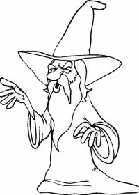Fisă de colorat cu Vrajitoare de colorat p23
