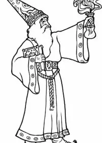 Fisă de colorat cu Vrajitoare de colorat p26