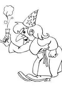 Fisă de colorat cu Vrajitoare de colorat p27