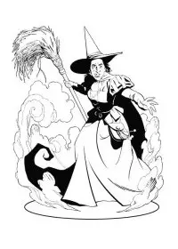Fisă de colorat cu Vrajitorul din oz de colorat p02