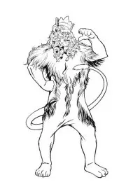 Fisă de colorat cu Vrajitorul din oz de colorat p07