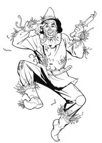 Fisă de colorat cu Vrajitorul din oz de colorat p13