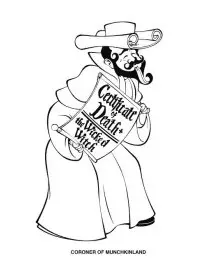 Fisă de colorat cu Vrajitorul din oz de colorat p18