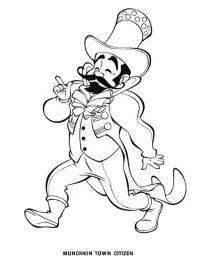 Fisă de colorat cu Vrajitorul din oz de colorat p19