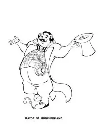 Fisă de colorat cu Vrajitorul din oz de colorat p22