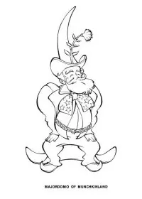 Fisă de colorat cu Vrajitorul din oz de colorat p26