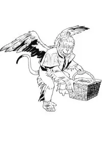 Fisă de colorat cu Vrajitorul din oz de colorat p27