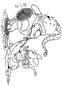 Fisă de colorat cu Winnie the pooh de colorat p100