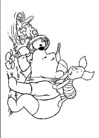 Fisă de colorat cu Winnie the pooh de colorat p104