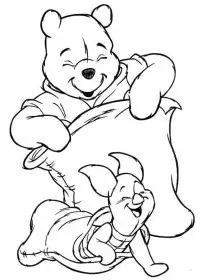 Fisă de colorat cu Winnie the pooh de colorat p107