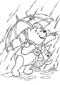 Fisă de colorat cu Winnie the pooh de colorat p108