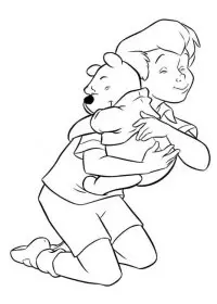 Fisă de colorat cu Winnie the pooh de colorat p111