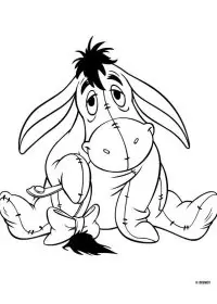 Fisă de colorat cu Winnie the pooh de colorat p124