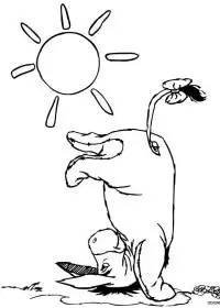 Fisă de colorat cu Winnie the pooh de colorat p125