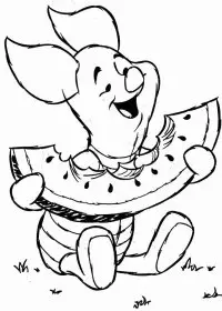 Fisă de colorat cu Winnie the pooh de colorat p137