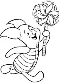 Fisă de colorat cu Winnie the pooh de colorat p140