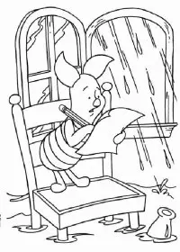 Fisă de colorat cu Winnie the pooh de colorat p170