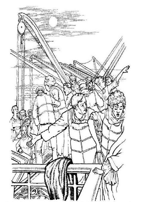 Fisă de colorat cu Titanic de colorat p10