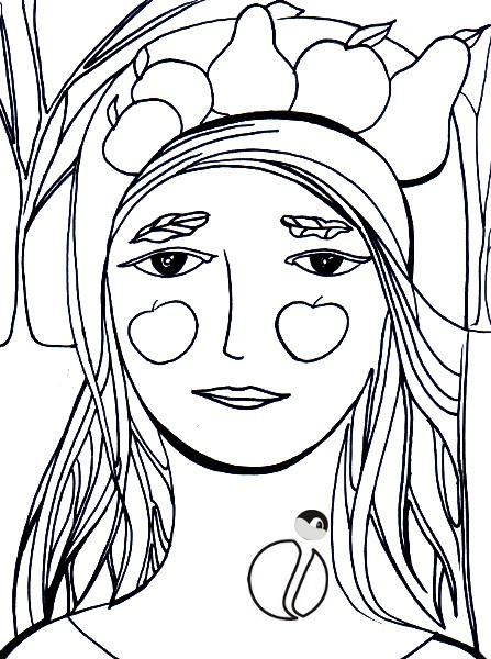 Fisă de colorat cu Toamna de colorat p18