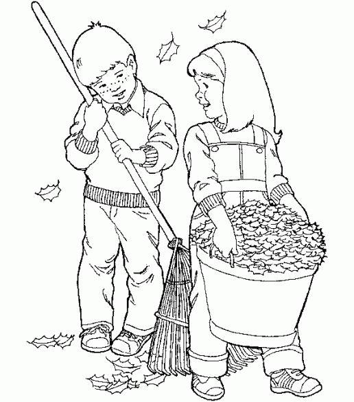 Fisă de colorat cu Toamna de colorat p21