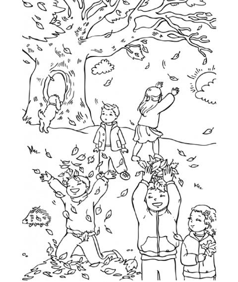 Fisă de colorat cu Toamna de colorat p22