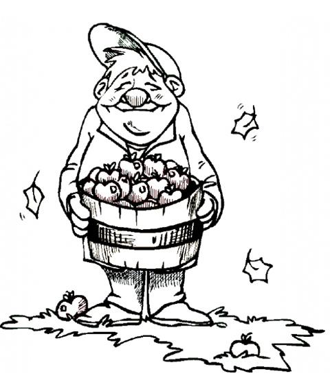 Fisă de colorat cu Toamna de colorat p24