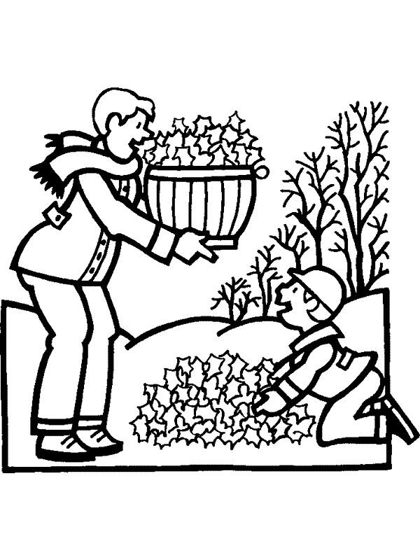 Fisă de colorat cu Toamna de colorat p27