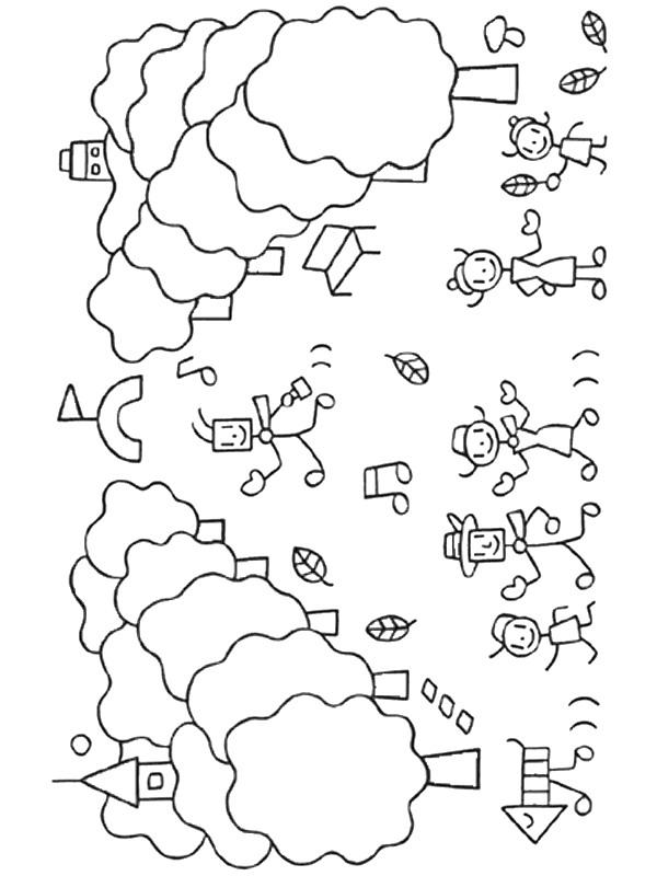 Fisă de colorat cu Toamna de colorat p38