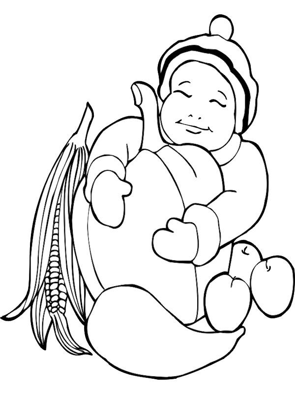 Fisă de colorat cu Toamna de colorat p54