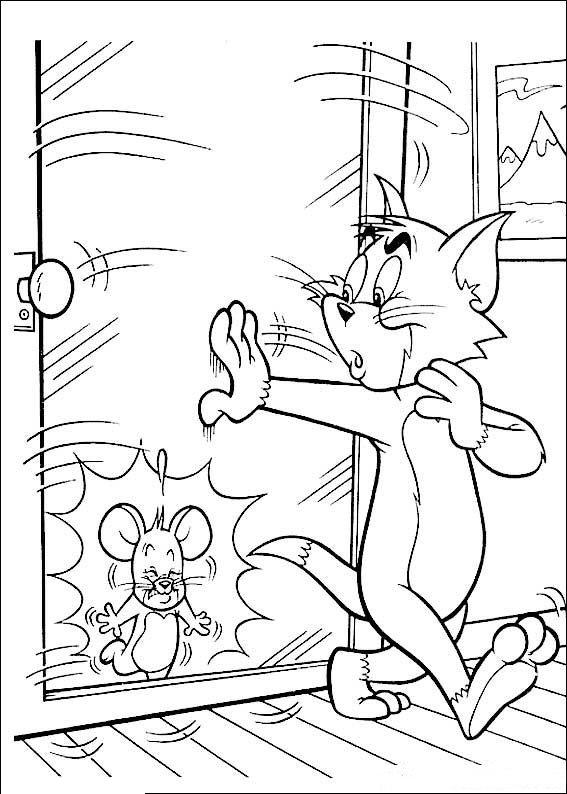 Fisă de colorat cu Tom si jerry de colorat p28