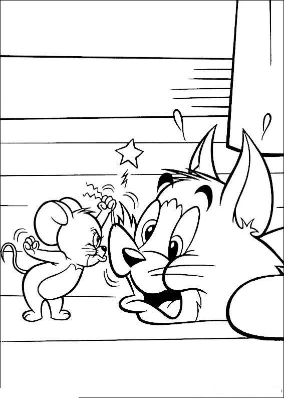 Fisă de colorat cu Tom si jerry de colorat p29