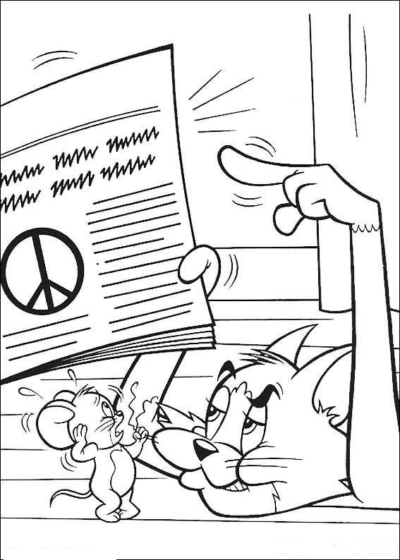 Fisă de colorat cu Tom si jerry de colorat p30
