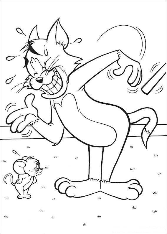 Fisă de colorat cu Tom si jerry de colorat p36