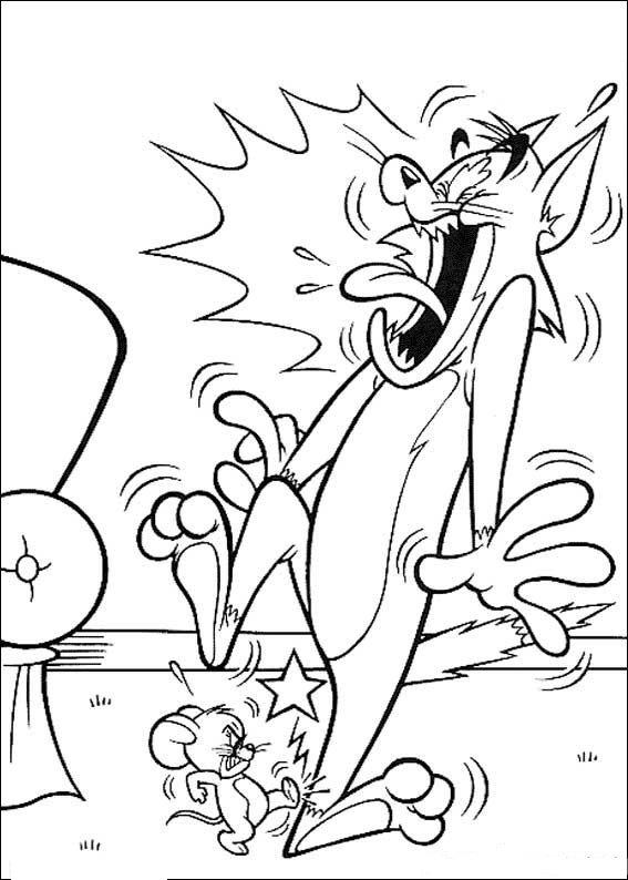 Fisă de colorat cu Tom si jerry de colorat p37