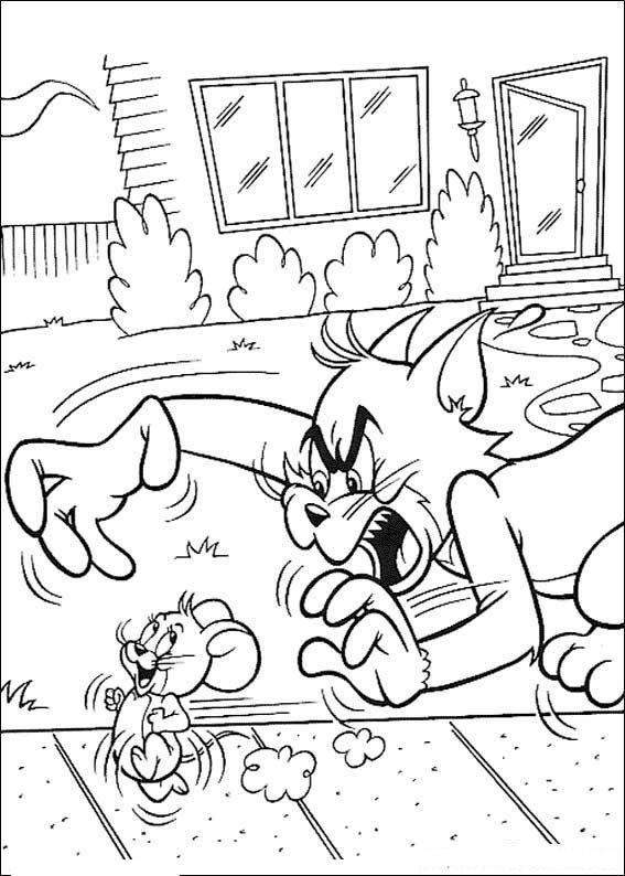 Fisă de colorat cu Tom si jerry de colorat p38
